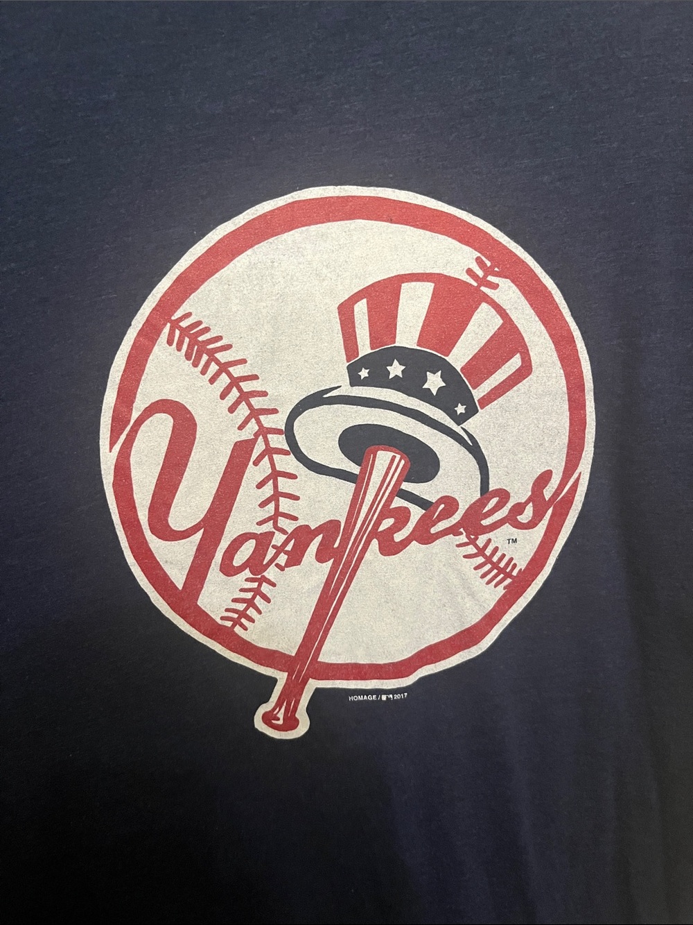 HOMAGE MLB Navy New York Yankees Logo 3XL Shirts